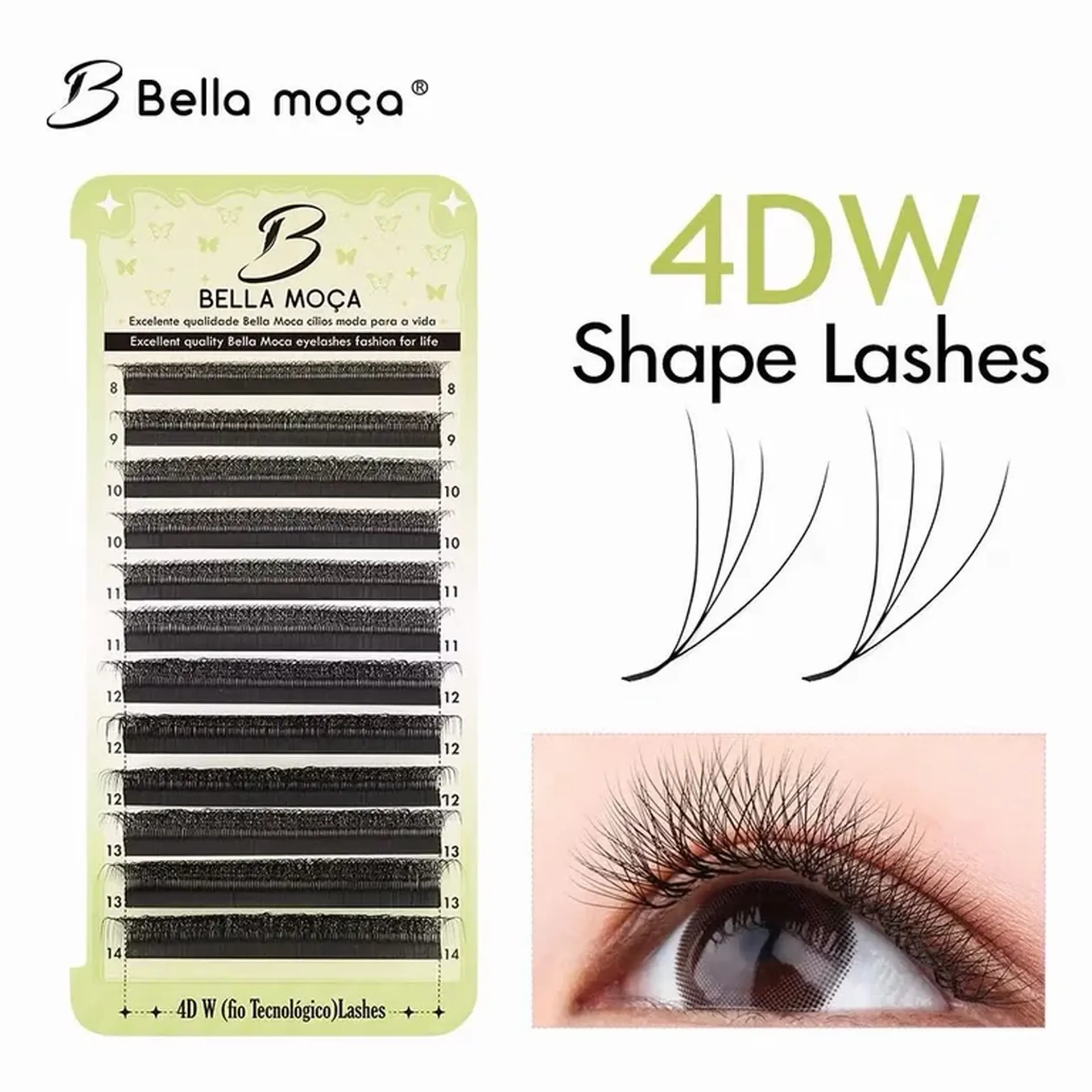 Foto de Cilios 4D Bella Moça Curv D
